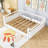 Wood Platform Bed with Rails-707953983-707953982
