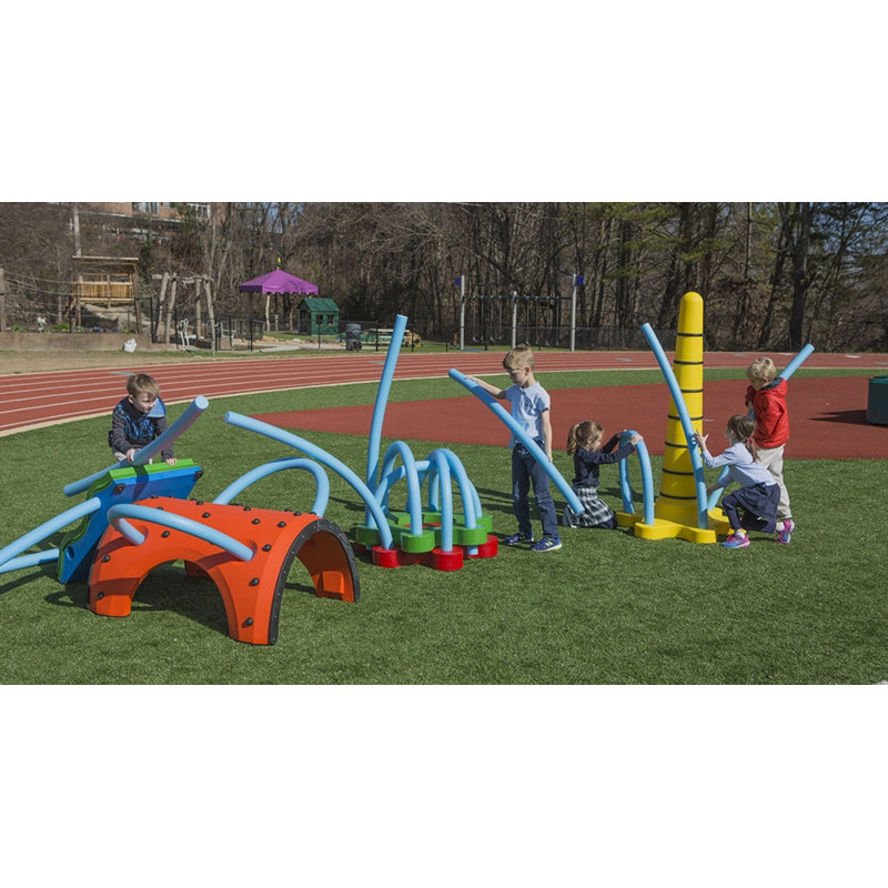 Freestanding Plastic Freestanding Equipment with Activity Panel