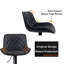 Swivel Upholstered Adjustable Height Counter Stool with Metal Frame-94667288