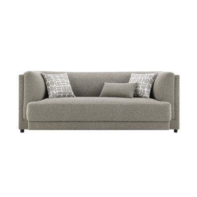 Glenda Grey Chenille Sofa W/3 Pillows