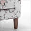 Chaise avec accoudoirs en mélange de polyester à motifs, structure en bois de bouleau massif avec pieds fuselés bruns, chaise d'appoint rembourrée de mousse avec garniture pour le bureau du salon