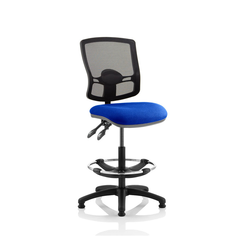 Eclipse Drafting Chair, Blue