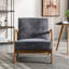 Chaise rembourrée en microfibre de style rétro-2038358725