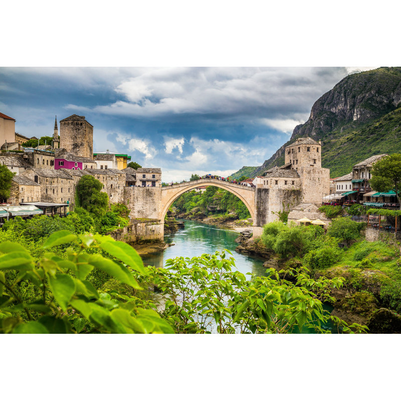 Adonus Mostar Old Bridge - Photographie sur toile tendue, H 32 po x l 48 po