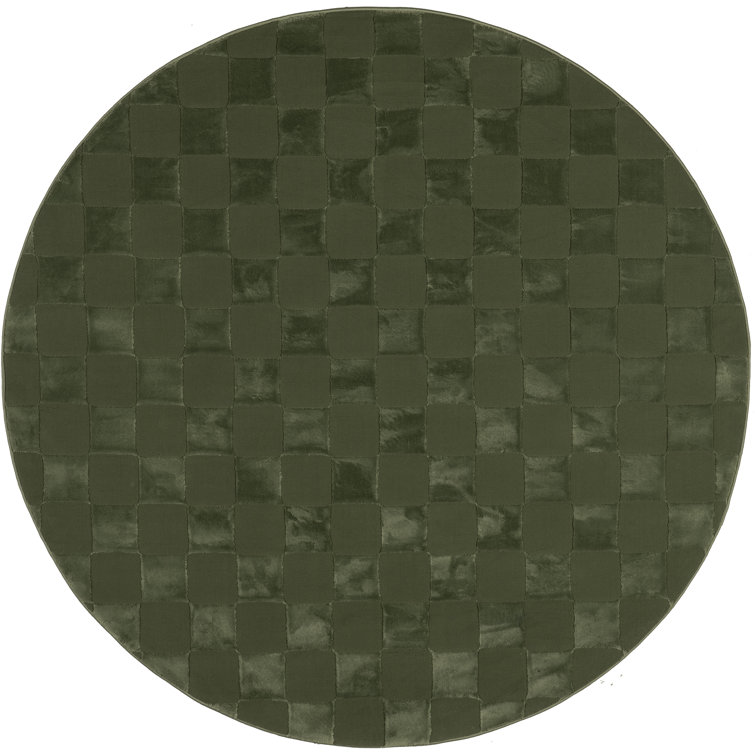 Alaiya Checkered Machine Washable Area Rug