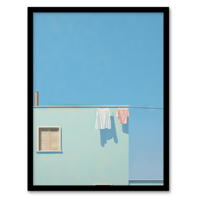 Maurio Washing Line Shadows by Amy Denver - Single Picture Frame Print