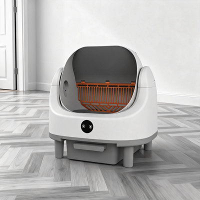 Self Cleaning Litter Box, Open Top Automatic Litter Box for Multiple Cats, 8L Waste Bin with Waterproof Liners, APP Control, Multi-Layer Safety Protection