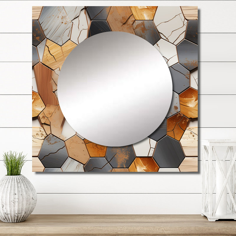 Motif rustique hexagonal Boho, 23 po x 23 po