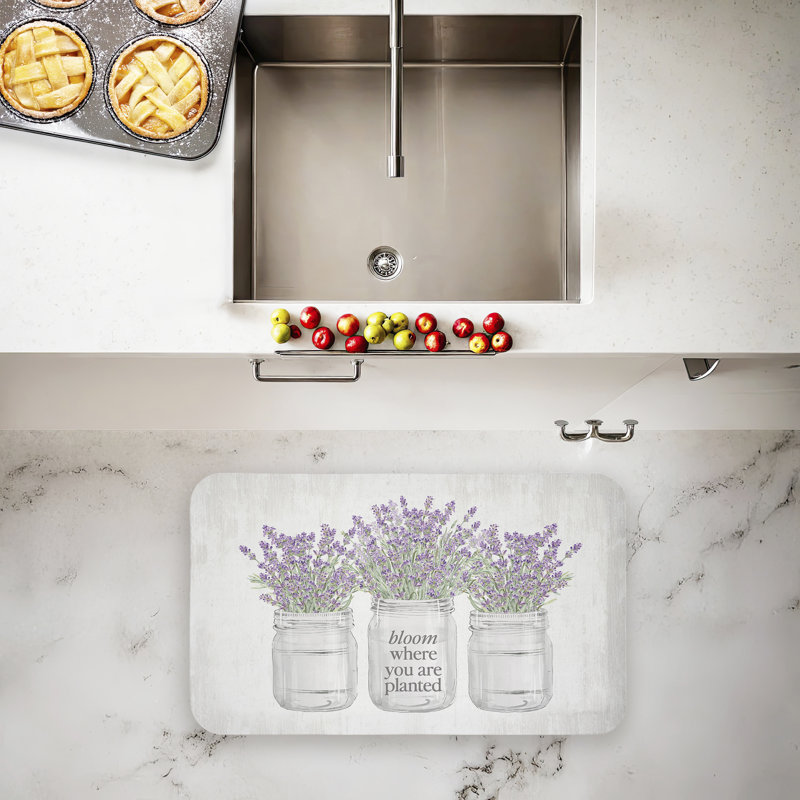 Tapis de sol à motif de fleurs Bloom Where You Are Planted, « Bloom Where You Are Planted »