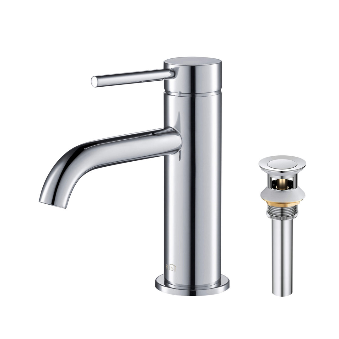 Circular Single-Hole Single-handle Bathroom Faucet KIBI 