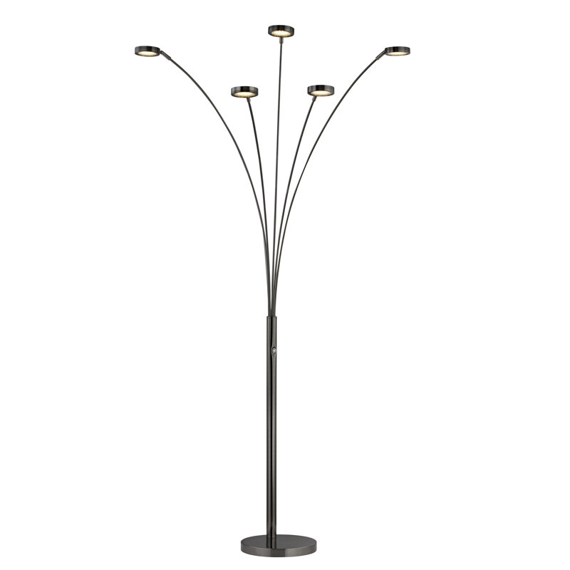 73'' LED Tree Floor Lamp, Black Satin Nickel