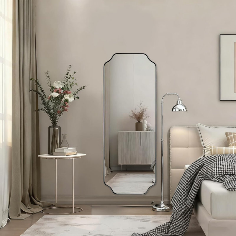 Miroir de salle de bain Modern Cadre en acier inoxydable, Chrome poli, 48 po x 18 po
