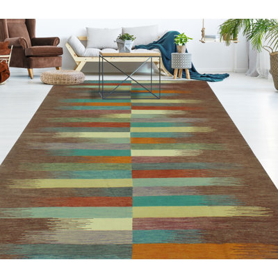 Michaelena One-of-a-Kind 8'5" X 11'4" 2022 Wool Area Rug Brown