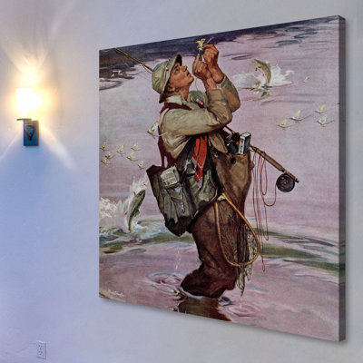 The Fish Are Jumping by Mead Schaeffer - Wrapped Canvas Painting
