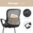 Mesh Guest Reception Chair with Metal Sled Base & Storage, Ideal for Office and Conference Rooms