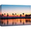 «Tropical Sunset Silhouetted Palms» sur toile-99543783