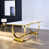 White Top/Polished Gold Base