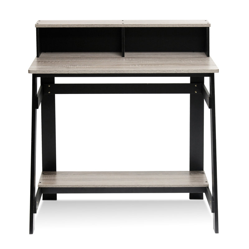 Annie Working Study Desk with Desk Hutch , French Oak