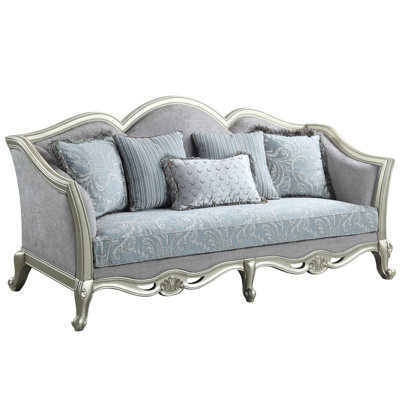 Canapé Lezaro Modern Qunsia avec 5 coussins, lin, canapé d'appoint