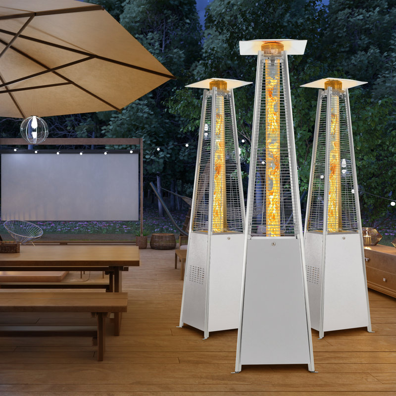 Propane Standing Patio Heater, Silver