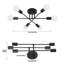  Black Sputnik 6-Light Semi Flush Mount