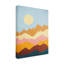 Art sur toile, ligne bolognaise et brosse Richly Mountains Moon-104292126