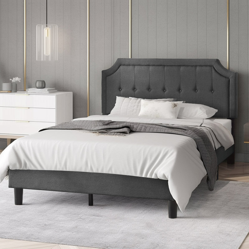 Tête de lit tapissier Kempst, Grand, Gris