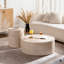 Table basse ronde avec motif Mars, cercle cylindrique moderne pour le salon, aucun assemblage requis-932492746