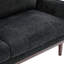 Canapé de style moderne avec causeuse de 75,75 po, canapé 2 places avec salon spacieux, noir-608098720