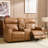 72.04" W Top Genuine Leather Power Reclining Loveseat With Adjustable Headrest, Built-In Cup Holders, Console, USB & Wireless Charging-365806701