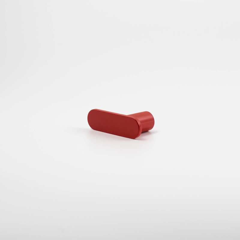 2" Bar Knob, Rose (Red), 1"