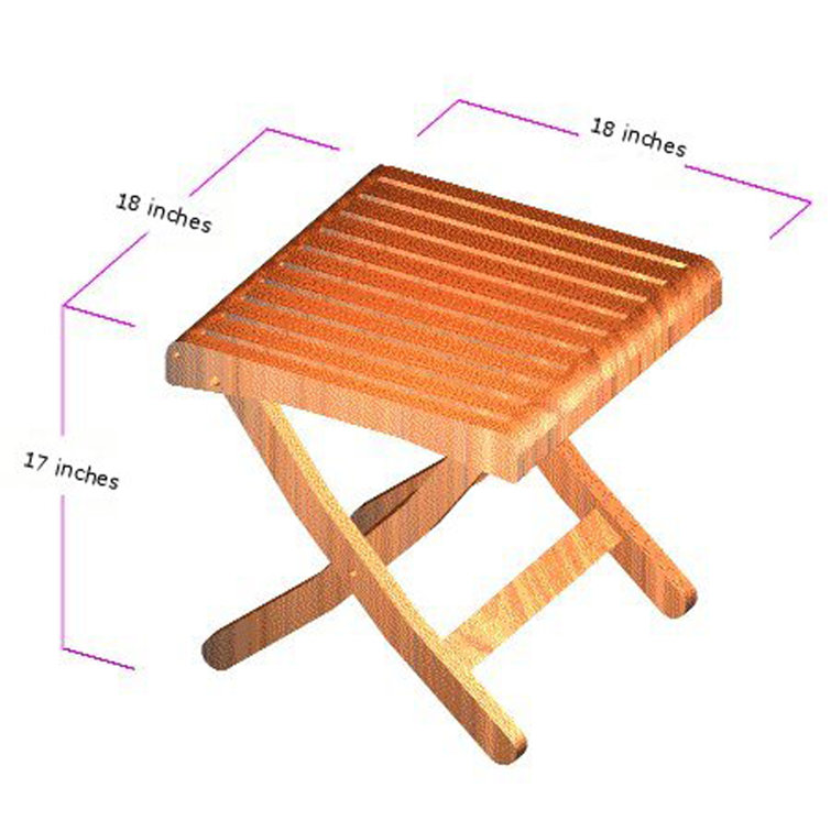 Barbuda Folding Teak Side Chair Set of 4