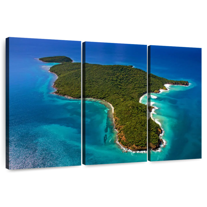 Gillard Island In Puerto Rico, 24" H x 38" W