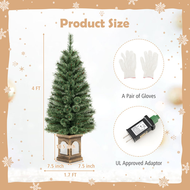 4' Lighted Christmas Tree