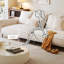 Canapé modulaire en velours blanc-896441222-896441223