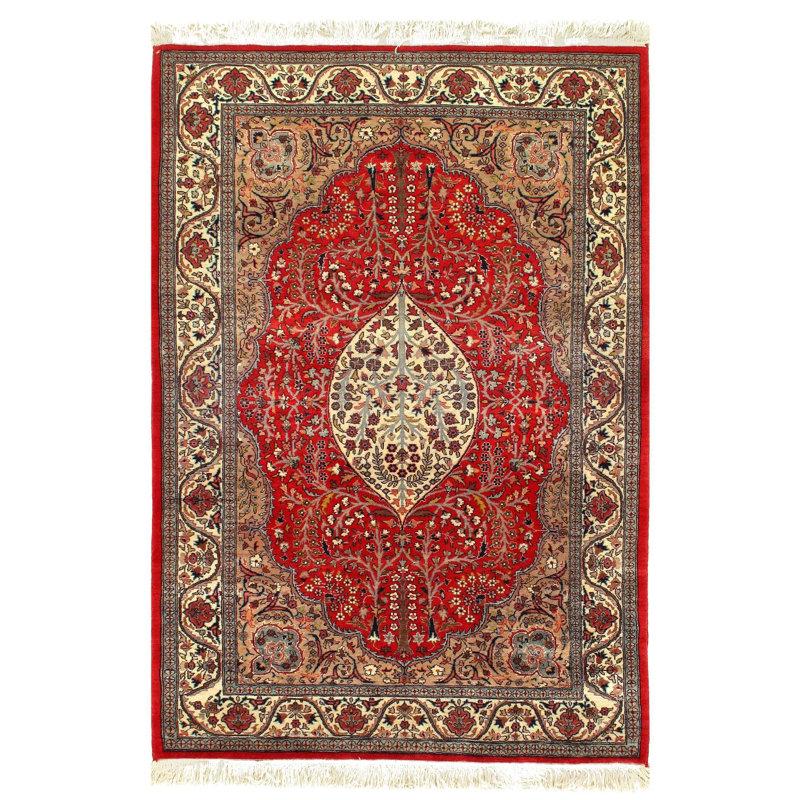 Canvello Pak Silkroad Kerman Hand-Knotted Rug - 4′3" × 6'2"