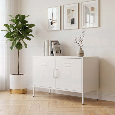 Armoire de rangement en métal durable et multifonctionnelle avec tablettes réglables et base stable, parfaite pour la maison et le bureau