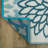 Ramveer Floral Blue/Ivory Reversible Indoor/Outdoor Plastic Straw Area Rug-159560932