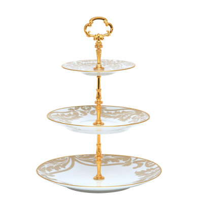 Damassé Ritz Paris Porcelain Dinner Plate