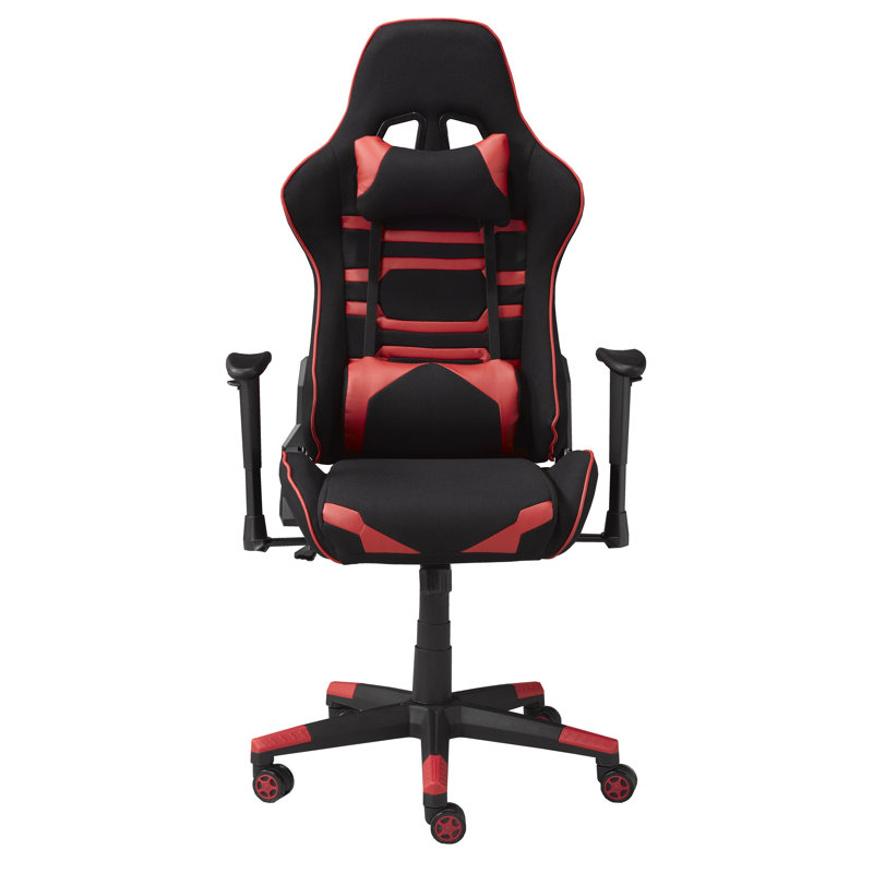 Fauteuil de jeu PC et de course, Rouge / noir