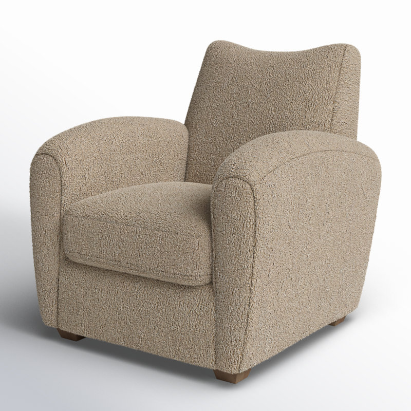 Gloriette Accent Chair, Natural, Beige Polyester