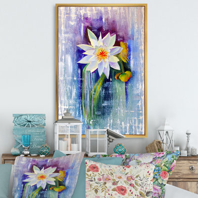 White Lily With Oil - Print on Canvas