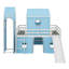 Lit mezzanine simple avec glissade et tour-118020719