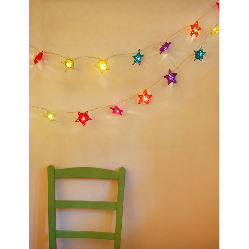 Kimbra LED Handmade Wicker Stars String Light, 30 Lamps - 8 Metre Long
