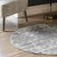 Tapis performance gris / blanc moderne à motif abstrait tissé à la machine Deedra-75784635