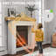 HOMCOM Fireplace Mantel, Solid Wood, Mantel, Natural