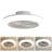 18 Inch Enclosed Ceiling Fan With Light And Remote, Flush Mount Bladeless Modern Low Profile Ceiling Fan For Bedroom Kitchen Dining Room