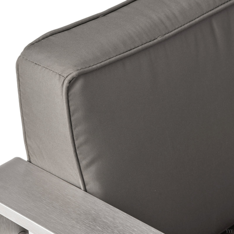 CHAISE CLUB CAPE CORAL MP1, Argent argent, Vert