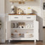 Buffet de cuisine avec armoire de rangement moderne avec bar et rangement à 2 tiroirs-627839507