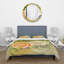 Ensemble de housse de couette en microfibre jaune / vert / orange-66388456